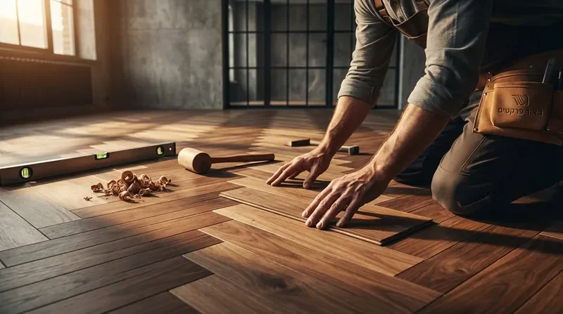 שיפוץ יוקרתי עם פרקט איכותי