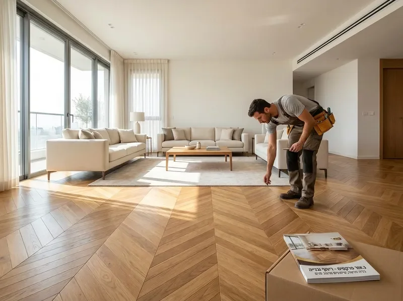 שיפוץ דירה מודרנית עם פרקט איכותי