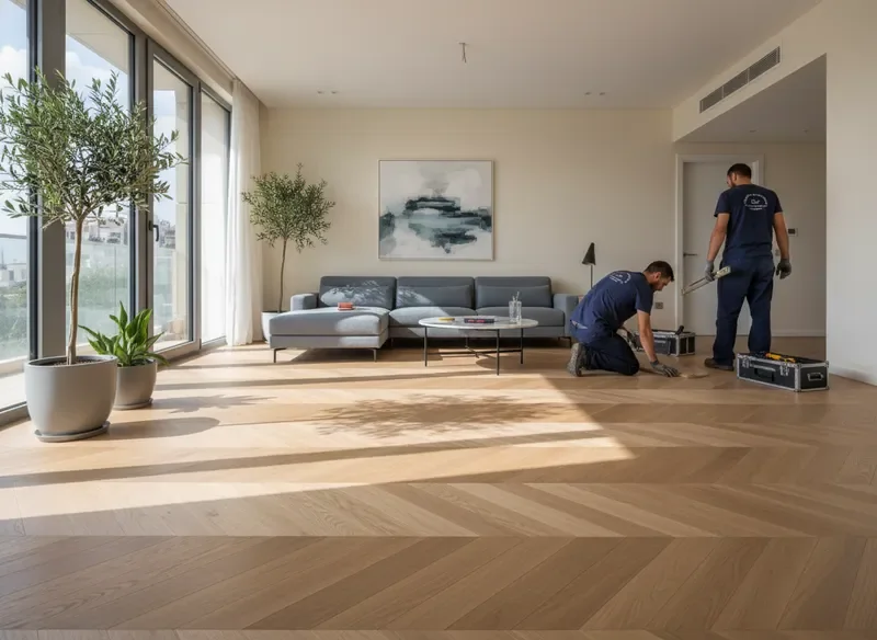 שיפוץ דירה עם התקנת פרקט